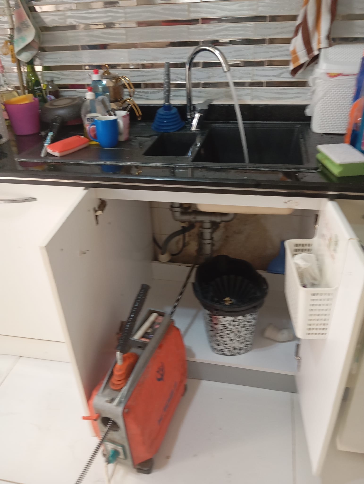 Lavabo açma işlemi